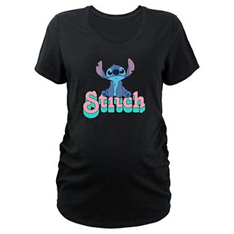 Maternity Lilo & Stitch Sitting Stitch V-Neck Graphic Tee