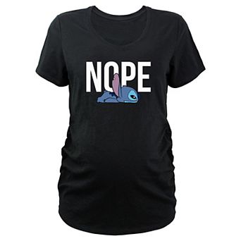 Maternity Lilo & Stitch Nope Stitch V-Neck Graphic Tee