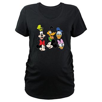 Maternity Mickey Mouse And Friends Lineup V-Neck Graphic Tee