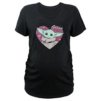 Maternity The Mandalorian Grogu Valentine V-Neck Graphic Tee