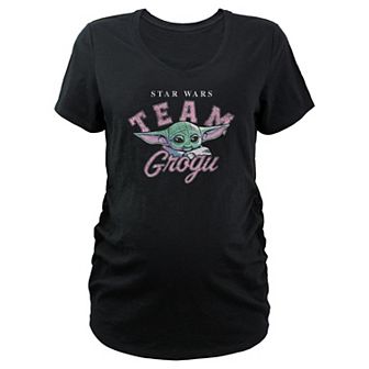 Maternity The Mandalorian Team Grogu V-Neck Graphic Tee