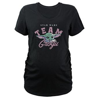 Maternity The Mandalorian Team Grogu V-Neck Graphic Tee