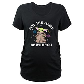 Maternity The Mandalorian Grogu May The Force Be With You V-Neck Graphic Tee