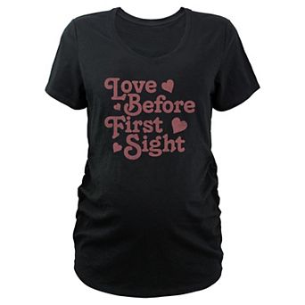 Maternity Love Before First Sight V-Neck Graphic Tee