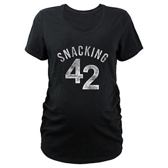 Maternity Snacking 42 V-Neck Graphic Tee