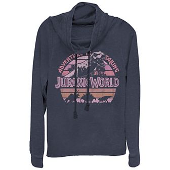 Plus Jurassic World Adventure Is Calling Cowlneck Graphic Lightweight Long Sleeve