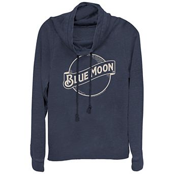 Women's Plus Blue Moon Logo Cowlneck Graphic Lightweight Long Sleeve