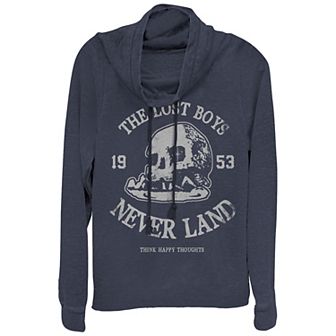 Disney's Peter Pan Women's Plus The Lost Boys 1953 Cowlneck Graphic Lightweight Long Sleeve