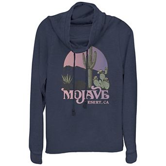 Women's Plus Mojave Desert, California Cowlneck Graphic Lightweight Long Sleeve