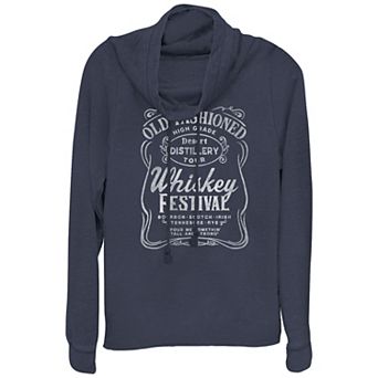 Women's Plus Old Fashioned Whiskey Festival Cowlneck Graphic Lightweight Long Sleeve