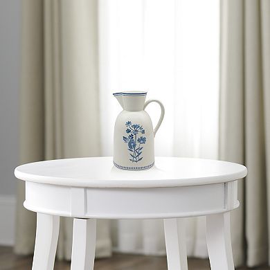 Everyday Decor Farmhouse Floral Ceramic Decorative Vase Table Decor