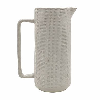 Everyday Decor Distressed Glazed Decorative Pitcher Table Decor