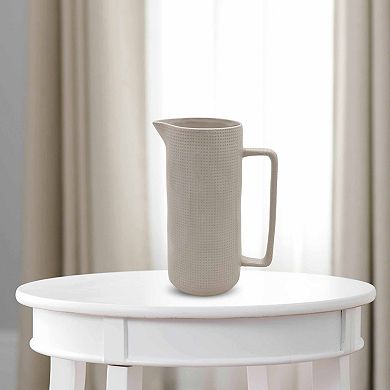 Everyday Decor Distressed Glazed Decorative Pitcher Table Decor