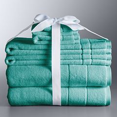 Simply Vera Wang Teal 5 Pc. Turkish Cotton Towel Set With Matching Plush Rug