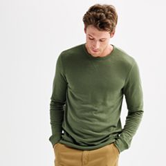 Sonoma Goods For Life Men's Supersoft Solid Crewneck Tee (Olive