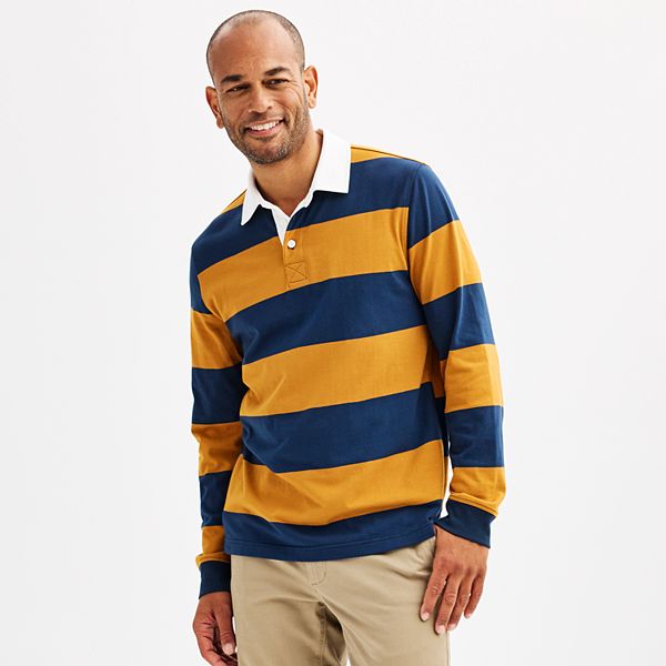 Men's Sonoma Goods For Life® Rugby Long Sleeve Polo Shirt