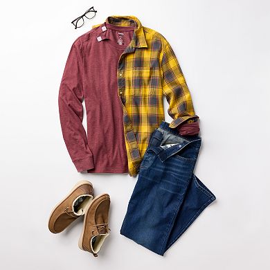 Men's Sonoma Goods For Life® Adaptive Long Sleeve Flannel Shirt