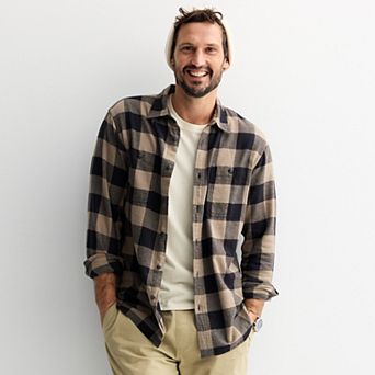 Men's Sonoma Goods For Life® Supersoft Flannel Button-Down Shirt