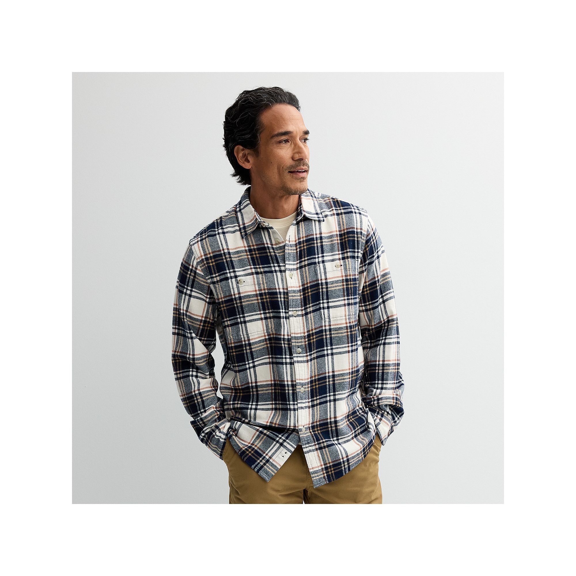 Mens Sonoma Goods For Life® Supersoft Flannel Button-Down Shirt, Size: Sm