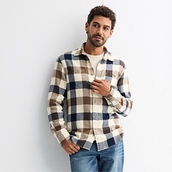 Men's Sonoma Goods For Life® Supersoft Flannel Button-Down Shirt