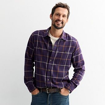 Men's Sonoma Goods For Life® Supersoft Flannel Button-Down Shirt
