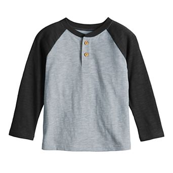 Baby & Toddler Boy Jumping Beans® Long Sleeve Raglan Henley T-Shirt