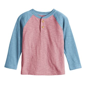 Baby & Toddler Boy Jumping Beans® Long Sleeve Raglan Henley T-Shirt