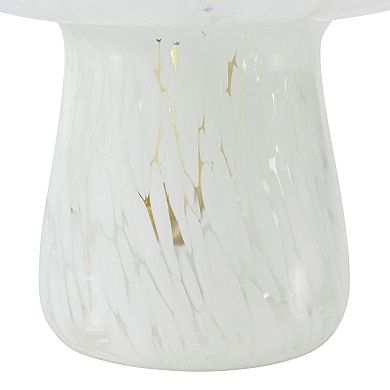 Aeropostale Ivory Mushroom Glass Table Lamp