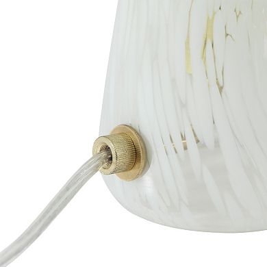 Aeropostale Ivory Mushroom Glass Table Lamp