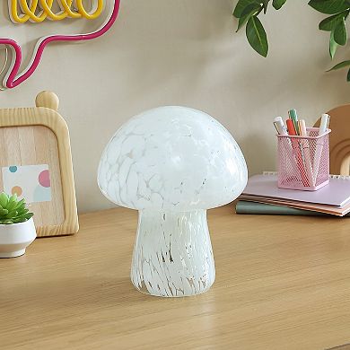Aeropostale Ivory Mushroom Glass Table Lamp