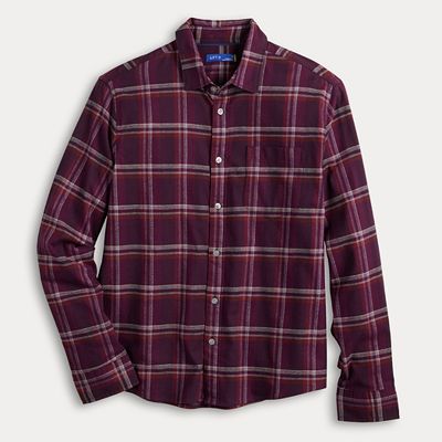 トップス FLANNEL REGULAR COLLAR SHIRT ( TYPE-1 ) Men's Apt. 9® Premier Flex Standard-Fit Flannel Button-Down Shirt