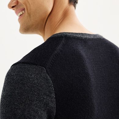 Men's Apt. 9® Merino Wool Textured Colorblock Sweater