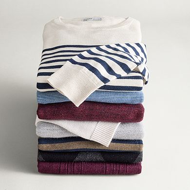 Men's Apt. 9® Merino Wool Patterned Crewneck Sweater