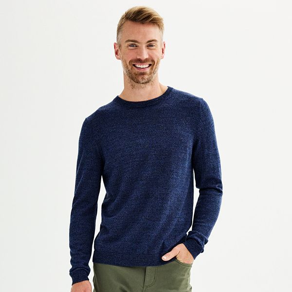 Men's Apt. 9® Merino Blend Sweater - Navy Purple (XL)