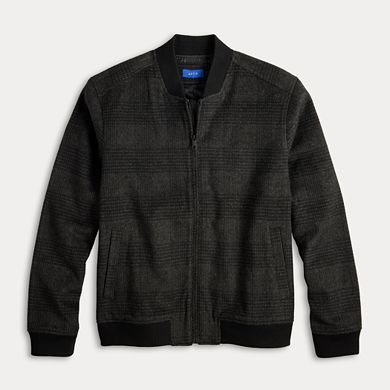 Yellow Plaid Men's Bomber Jacket main image 0