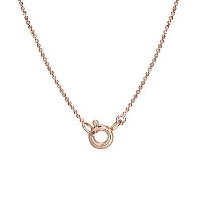 Classic Treasures 14k Rose Gold Over Silver Amethyst & Lab-Created White Sapphire Necklace