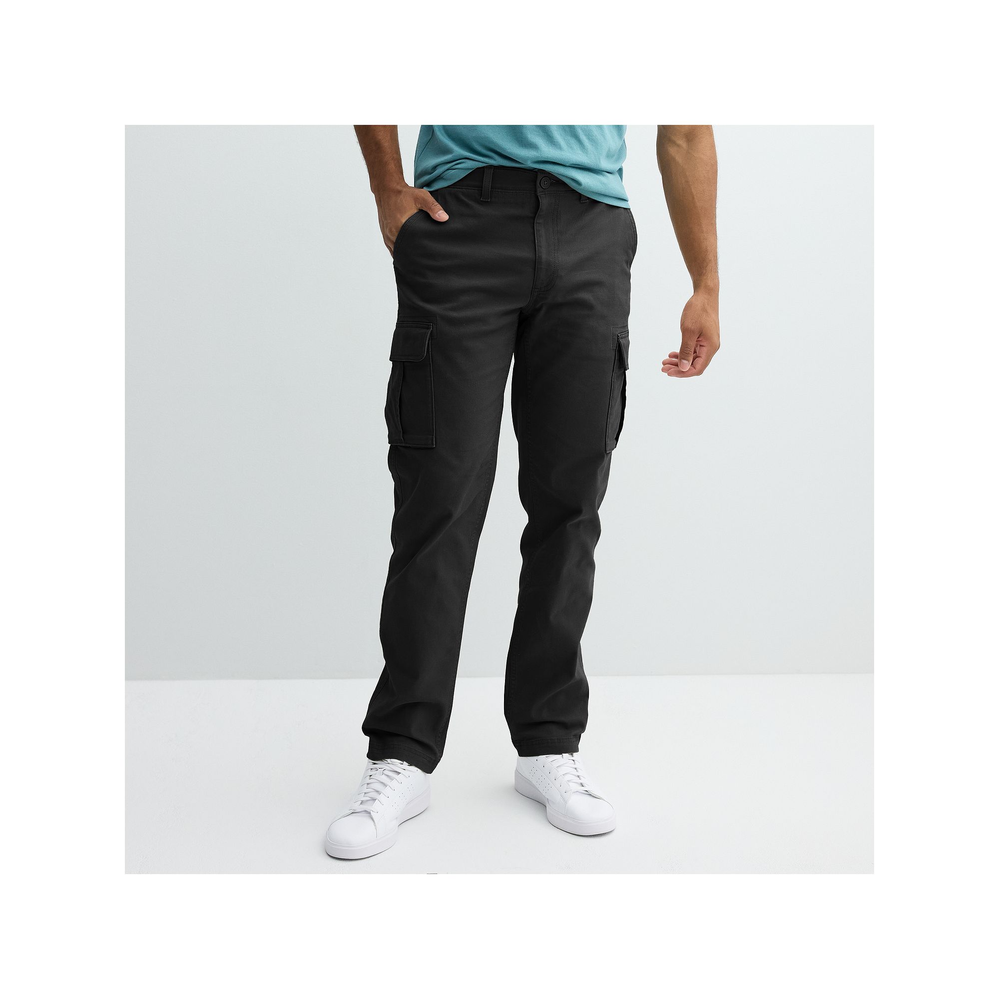 Mens Sonoma Goods For Life® Canvas Cargo Pants, Size: 34 X 32, Black