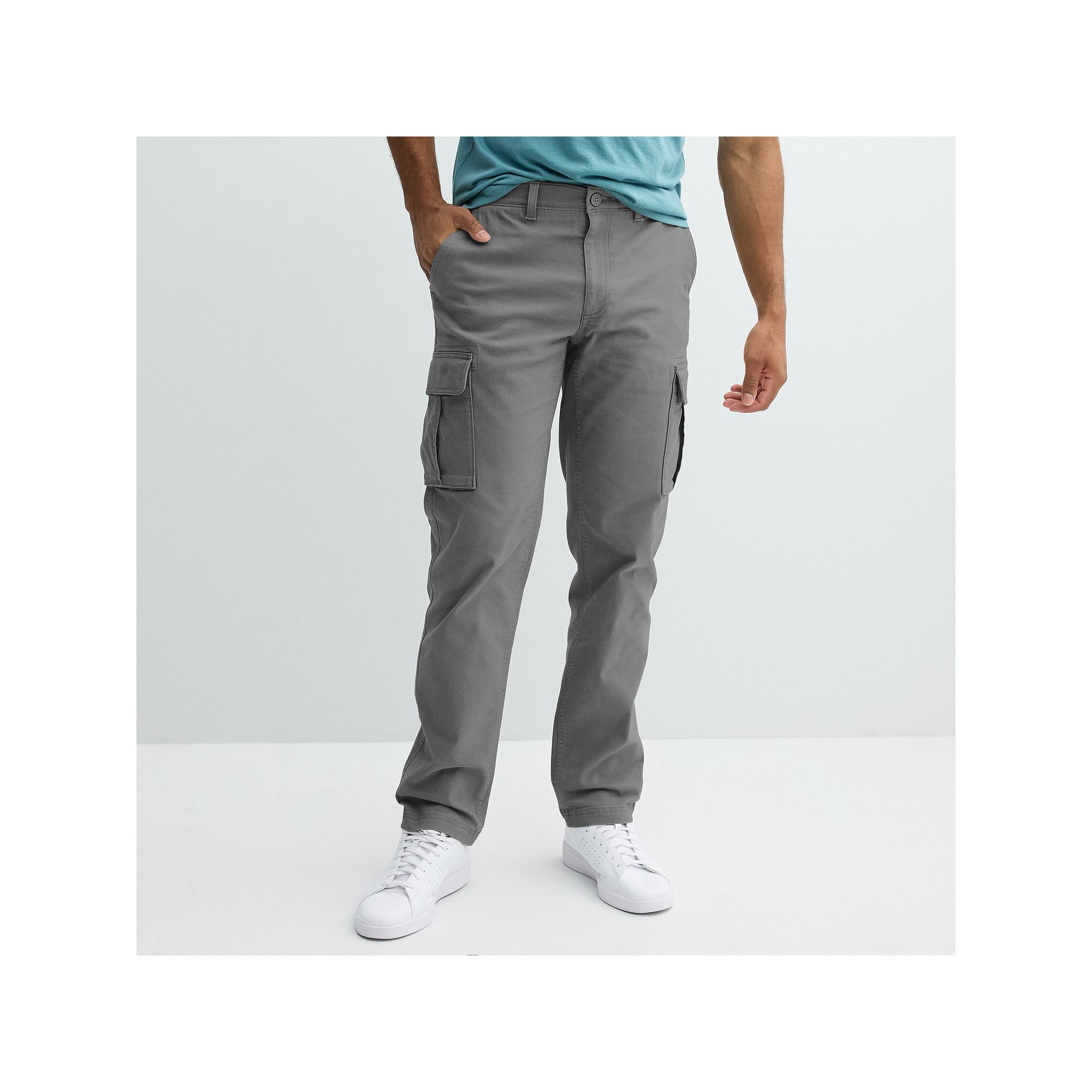 Mens Sonoma Goods For Life® Canvas Cargo Pants, Size: 30X30, Magnet