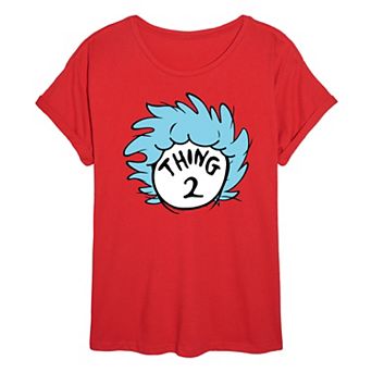 Juniors' Dr. Seuss Thing 2 Oversized Tee