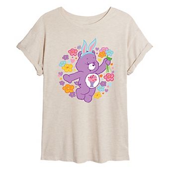 Juniors' Care Bears Bunny Bear Oversized Tee
