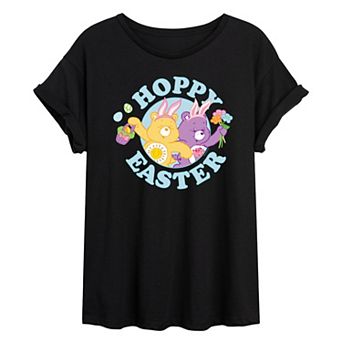 Juniors' Care Bears Hoppy Easter Oversized Tee