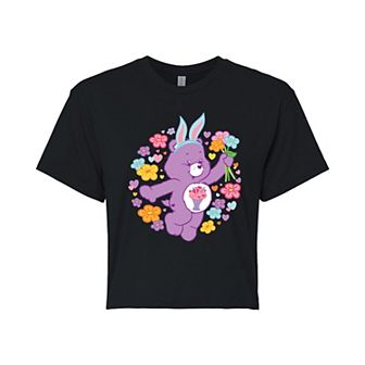 Juniors' Care Bears Bunny Bear Cropped Tee