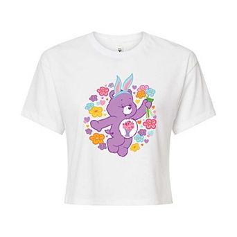 Juniors' Care Bears Bunny Bear Cropped Tee