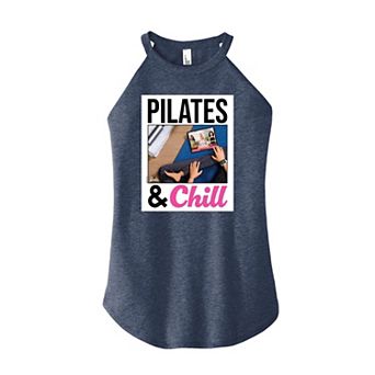 Juniors' Barbie® Pilates and Chill High Neck Tank