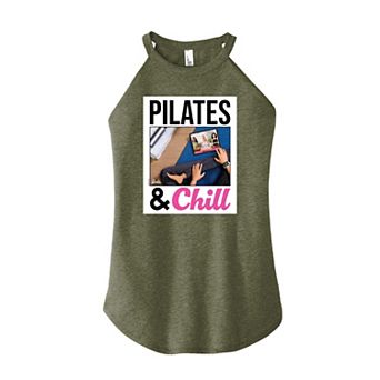Juniors' Barbie® Pilates and Chill High Neck Tank