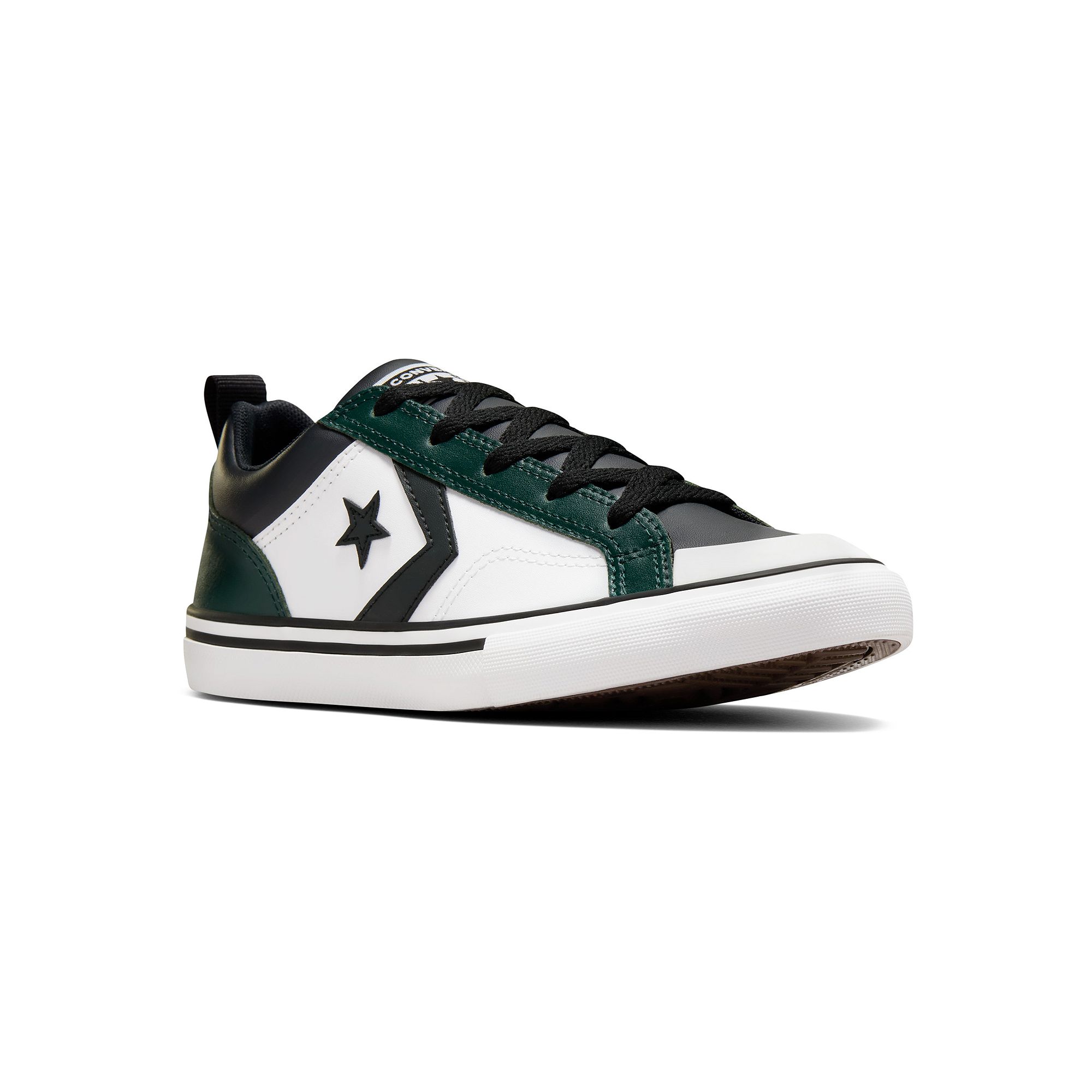 Converse Pro Blaze Big Kid Boys Leather Low-Top Shoes, Boys, Size: 4, Gre