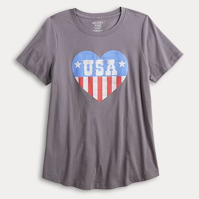 Women's Heart USA Flag Graphic Tee