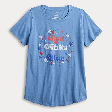 Women's Red, White, & Blue Graphic Tee