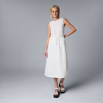 Women's Simply Vera Vera Wang Linen Blend Bias Cut Drawstring