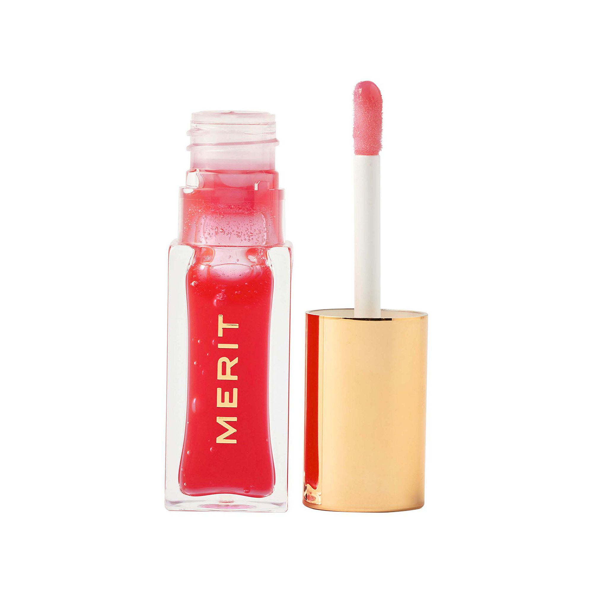 MERIT Shade Slick Gelee Sheer Tinted Lip Oil, Size: .23Oz, Maraschino